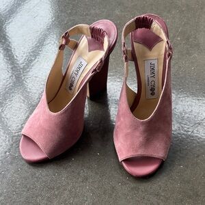 Jimmy Choo Dusty Pink Suede Heels